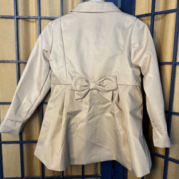 Tahari Baby Girl Trench Coat with Bow Back – Size 24M (New with Tags) - Picture 3 of 8